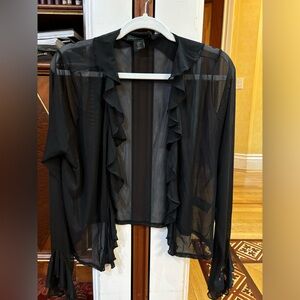 House or Harlow black sheer Mesh top